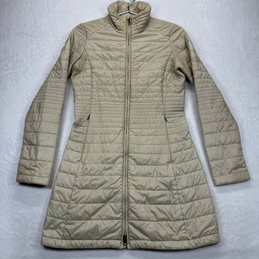 Patagonia Kai Lee Quilted Puffer Coat Lightweight Full Zip Jacket‎ Beige XS READ